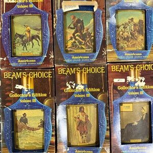 Beam's Choice Collector's Edition Volume III Decanter Set Lot of 6 Vintage
